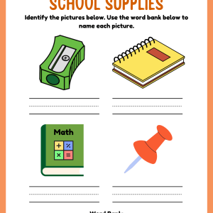 ESL Workbook on School Supplies for Non-Native English Speakers