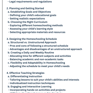 Comprehensive course guide to homeschooling